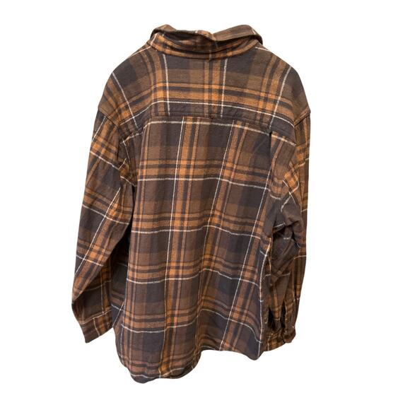 Wolverine Men's Button Down Brn Paid Flannel Shirt Long Sleeve XXL - Picture 4 of 7